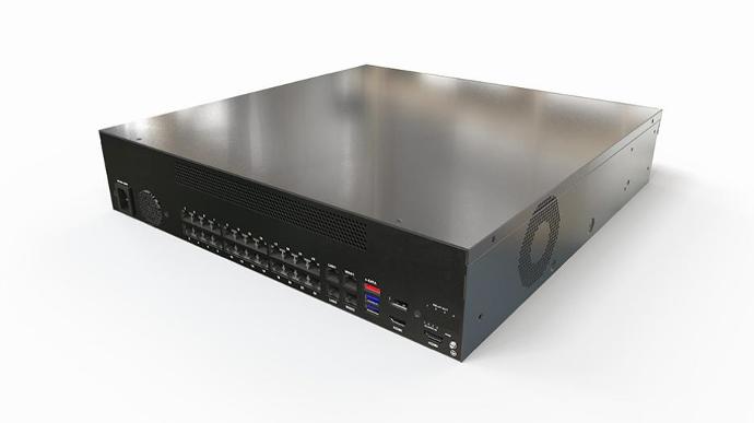 64 kanālu NVR ar 24 PoE+ pieslēgvietām