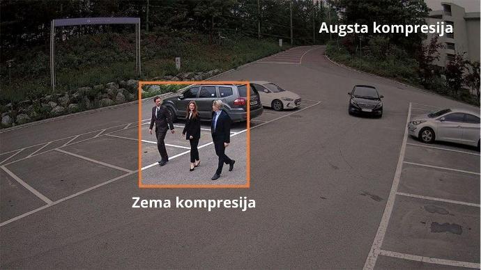 Wisenet 7 - zemākas joslas platuma un uzglabāšanas prasības