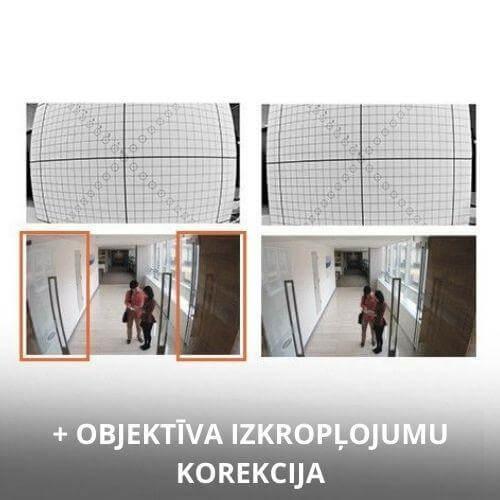 Wisenet Q sērija - objektīva izkropļojuma korekcija